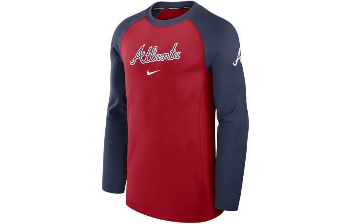 Nike Nike Atlanta Braves Authentic Collection Game Time Men's Nike Dri FIT Mlb Long Sleeve T Shirt