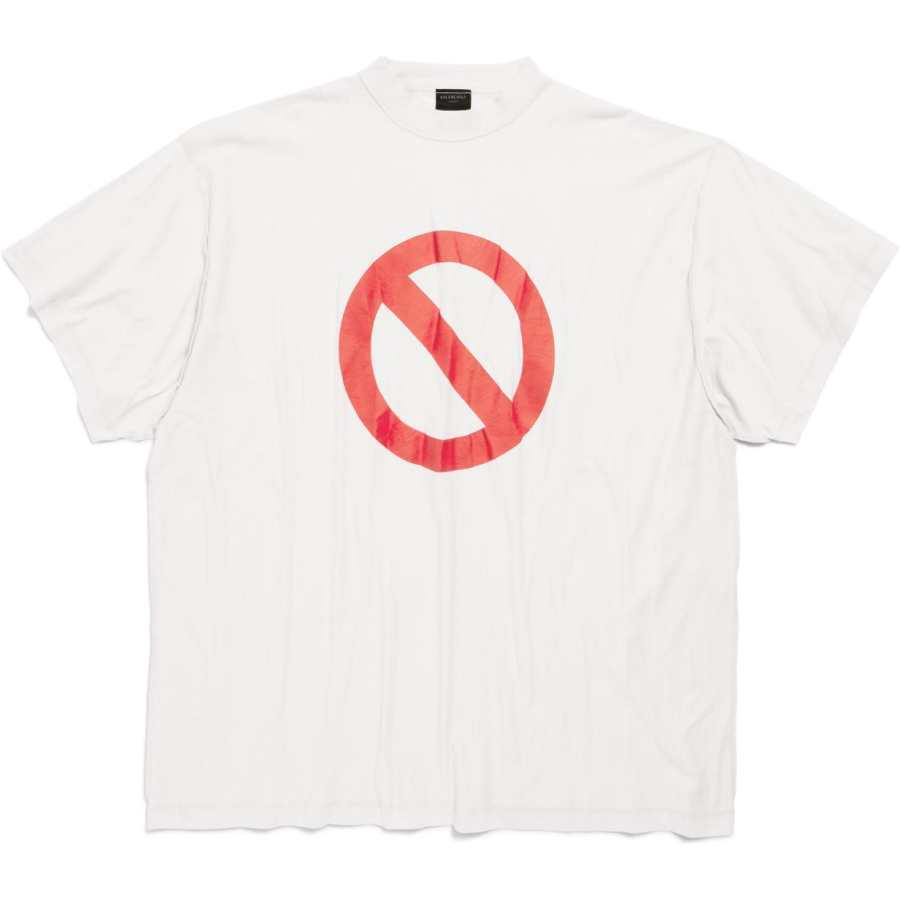 Balenciaga T Shirt Loose Fit Unisex White