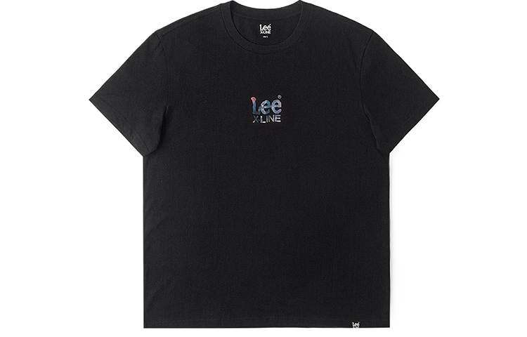 Lee T Shirts Men's Black Crew Neck Moderate Straight Fit