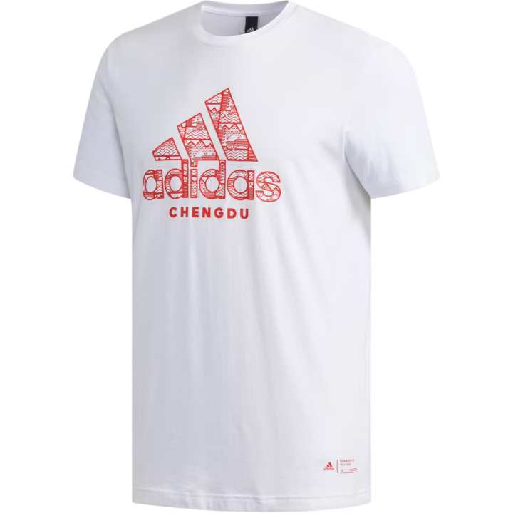 Adidas Adidas T Shirts Men's White Crew Neck Moderate