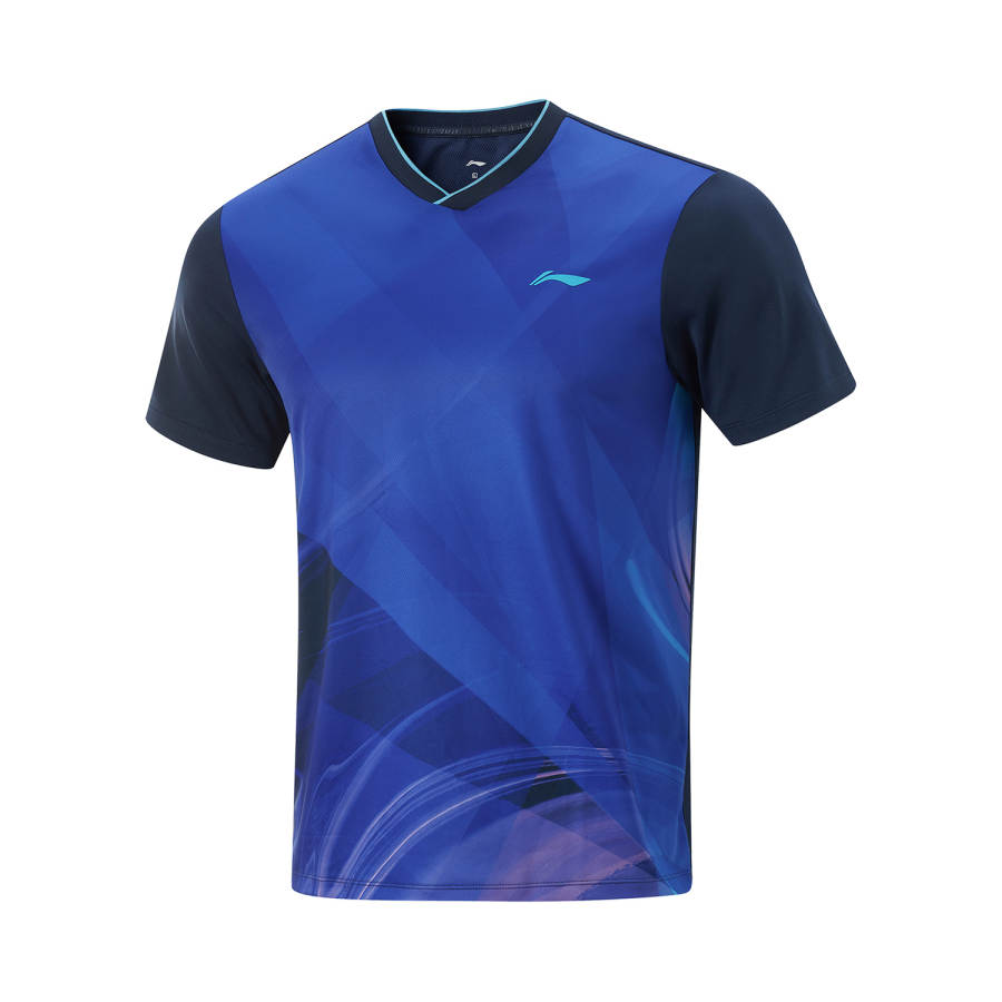 Li-Ning Li Ning Table Tennis Collection T Shirt Men's Guangdong Blue