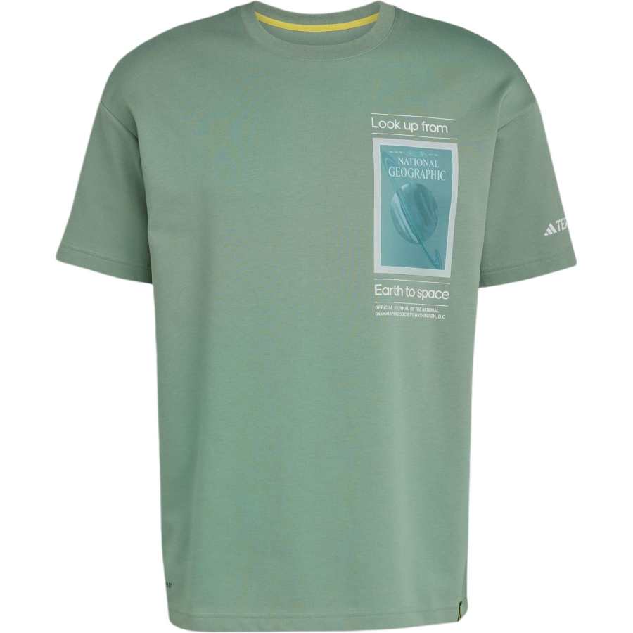 Adidas Adidas x National Geographic NG U AR F GFX T Shirt Unisex Dusty Green