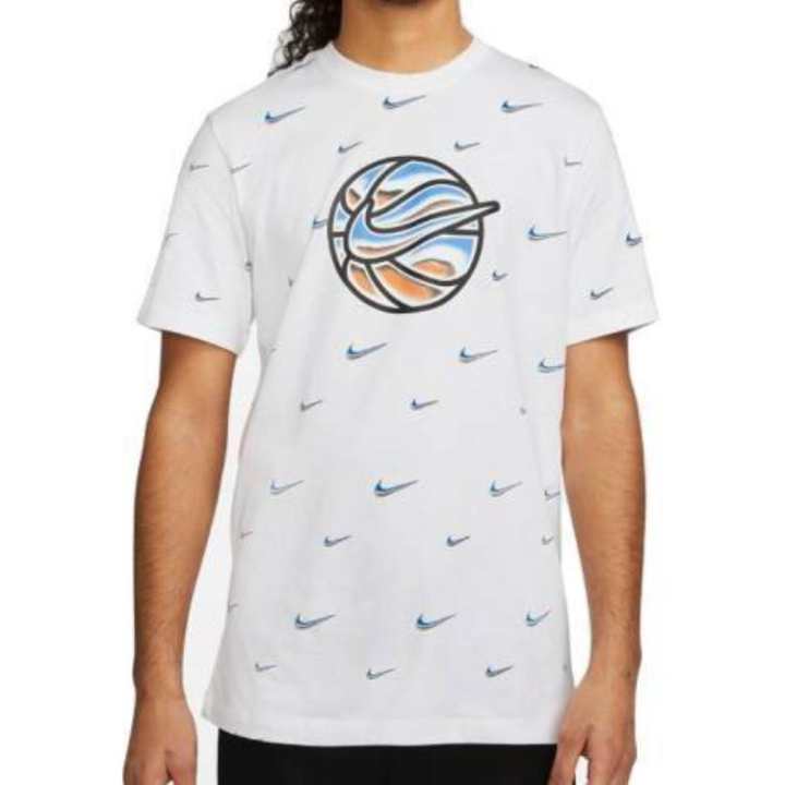 Nike Nike T Shirts Men's White Crew Neck Moderate Straight Fit