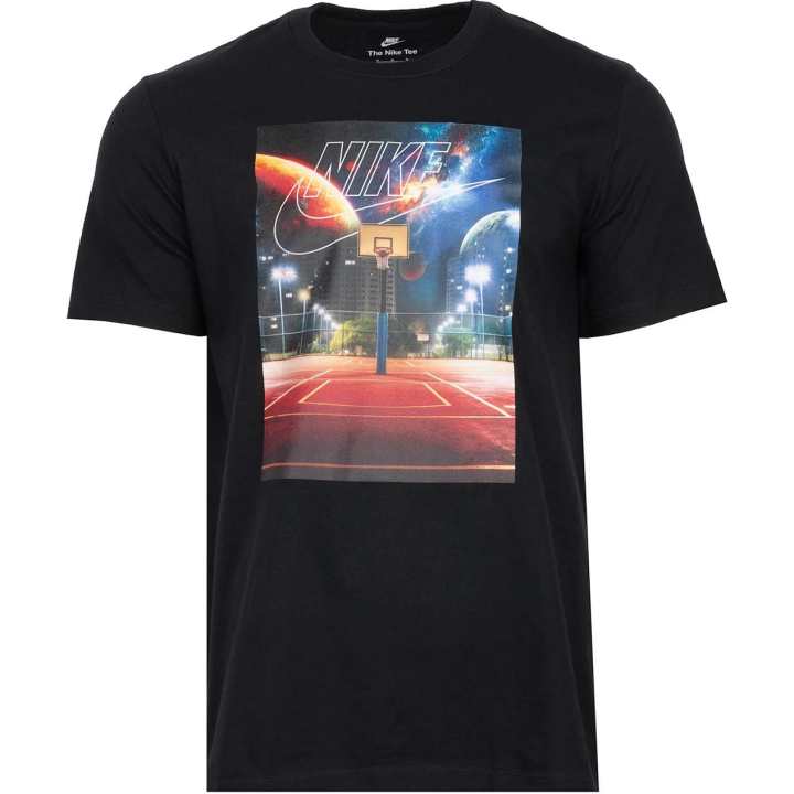 Nike Nike T Shirts Men's Black Crew Neck Moderate Straight Fit