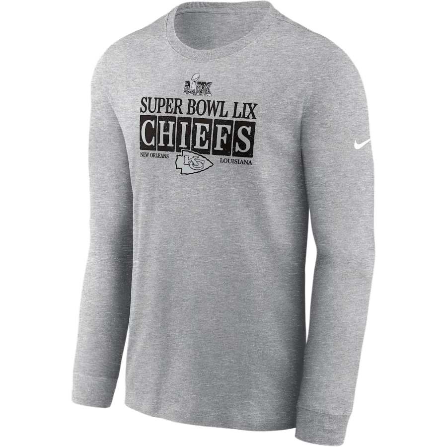 Nike Nike NFL Kansas City Chiefs Super Bowl LIX T Shirt Men's Dark Gray Mixed Color
