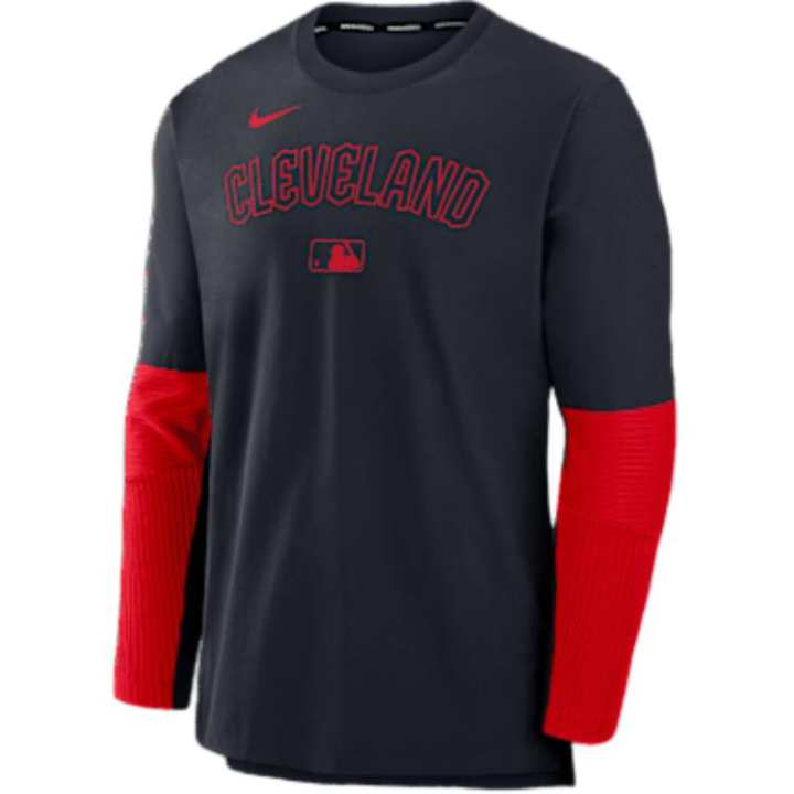 Nike Nike Cleveland Guardians Authentic Collection Player Men's Nike Dri FIT Mlb Pullover Sweatshirt