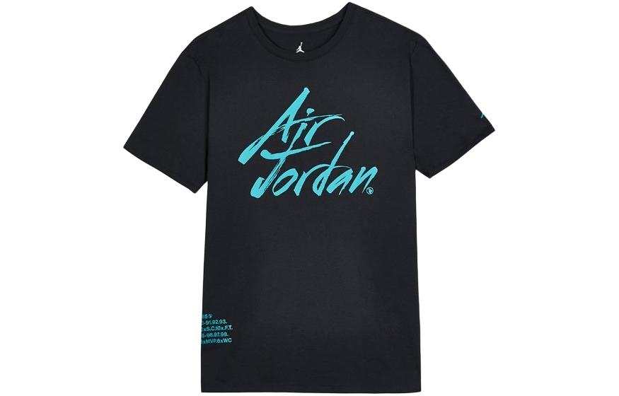 Jordan Jordan T Shirts Unisex Black Crew Neck Moderate Straight Fit