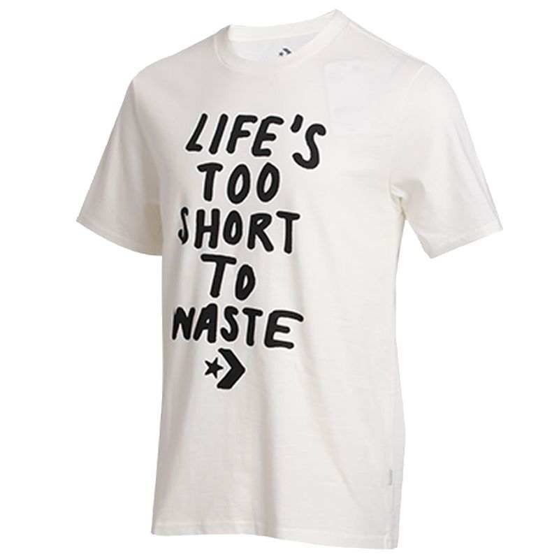 Converse Converse LIFES SHORT STACK Tops T Shirt Men's White