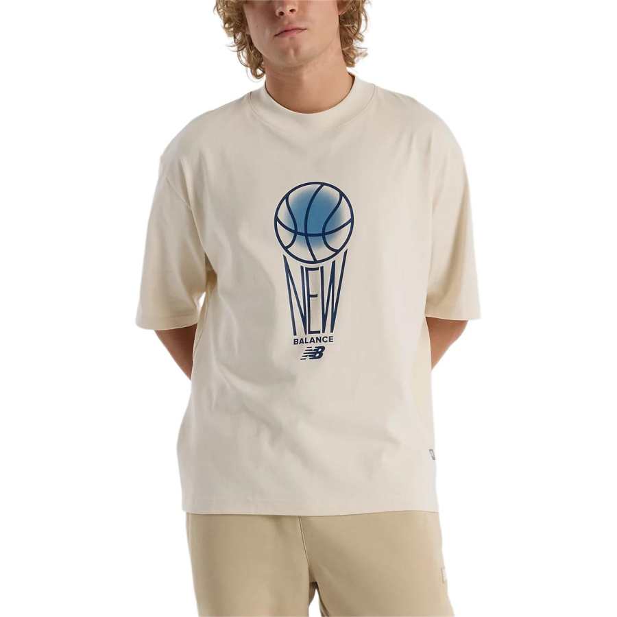 New Balance New Balance Hoops Graphic FW24 T Shirt Men's Linen