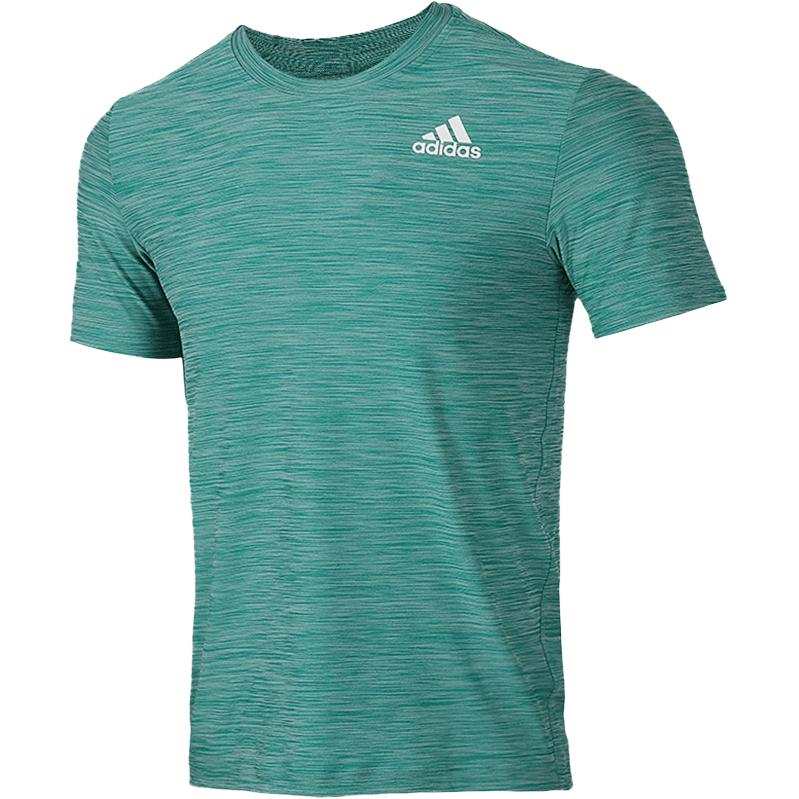 Adidas Adidas T Shirts Men's Green Crew Neck Moderate Straight Fit