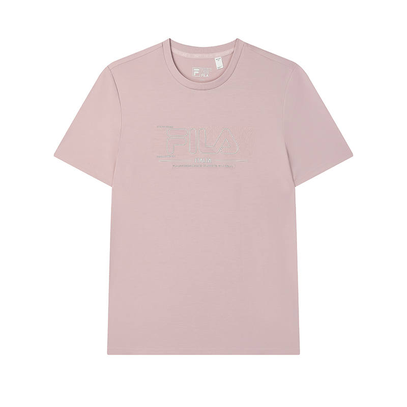 FILA T Shirt Men's Light Gray Pink