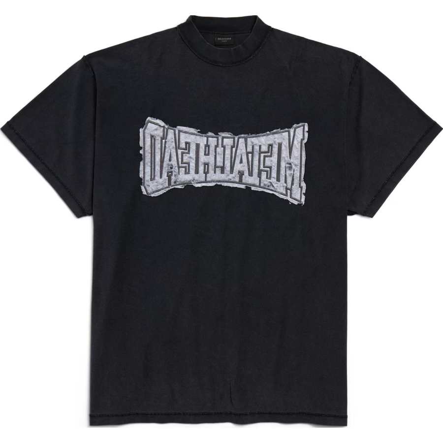 Balenciaga T Shirt Loose Fit Men's Black