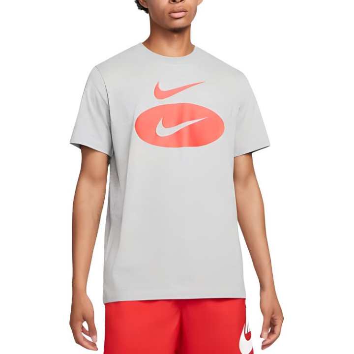 Nike Nike T Shirts Men's Gray Crew Neck Straight Fit
