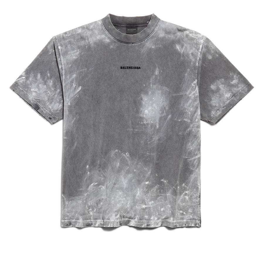 Balenciaga Paint Detailed Crewneck T Shirt
