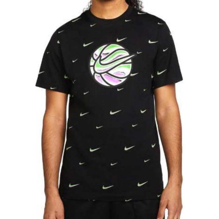 Nike Nike T Shirts Men's Black Crew Neck Moderate Straight Fit