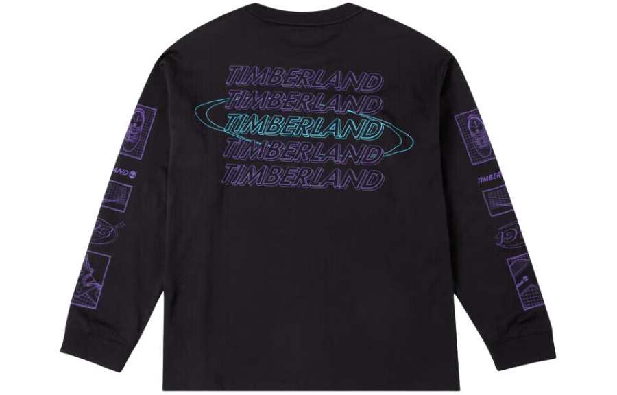 Timberland T Shirts Men's Black Crew Neck Moderate Straight Fit