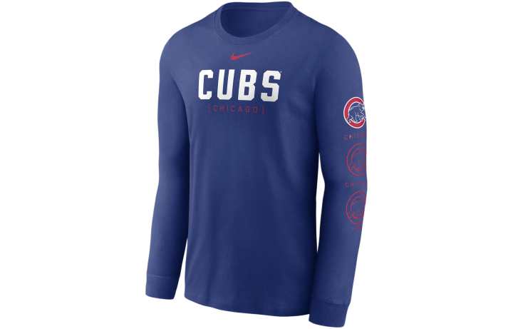 Nike Nike Chicago Cubs Cooperstown Knockout Men's Nike Mlb Long Sleeve T Shirt