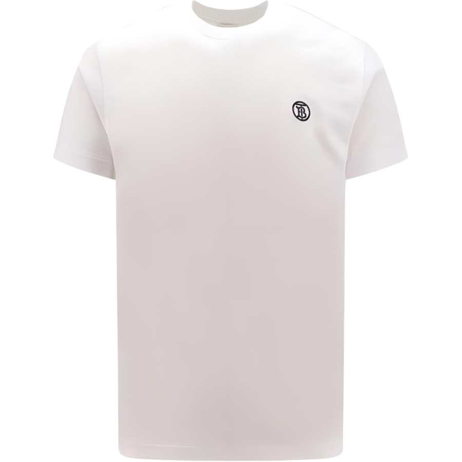 Burberry Logo Embroidered Crewneck T Shirt