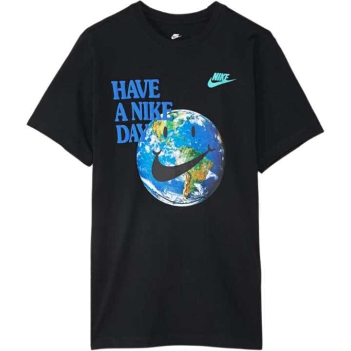Nike Nike T Shirts Men's Black Crew Neck Moderate Straight Fit
