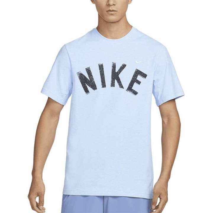 Nike Nike T Shirts Men's Light Blue Crew Neck Moderate Straight Fit