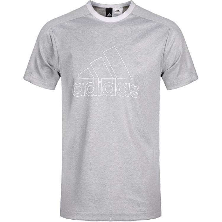Adidas Adidas T Shirts Men's Gray Crew Neck Moderate