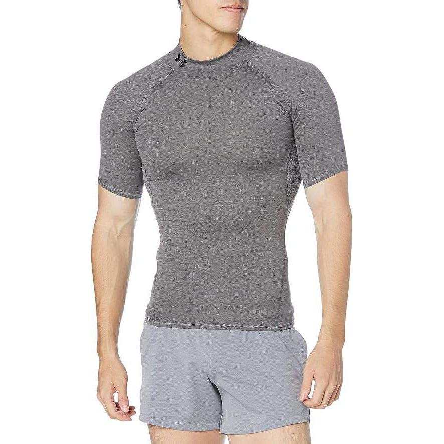 Under Armour HeatGear T Shirt Men's Charcoal Gray/Light Heather Black