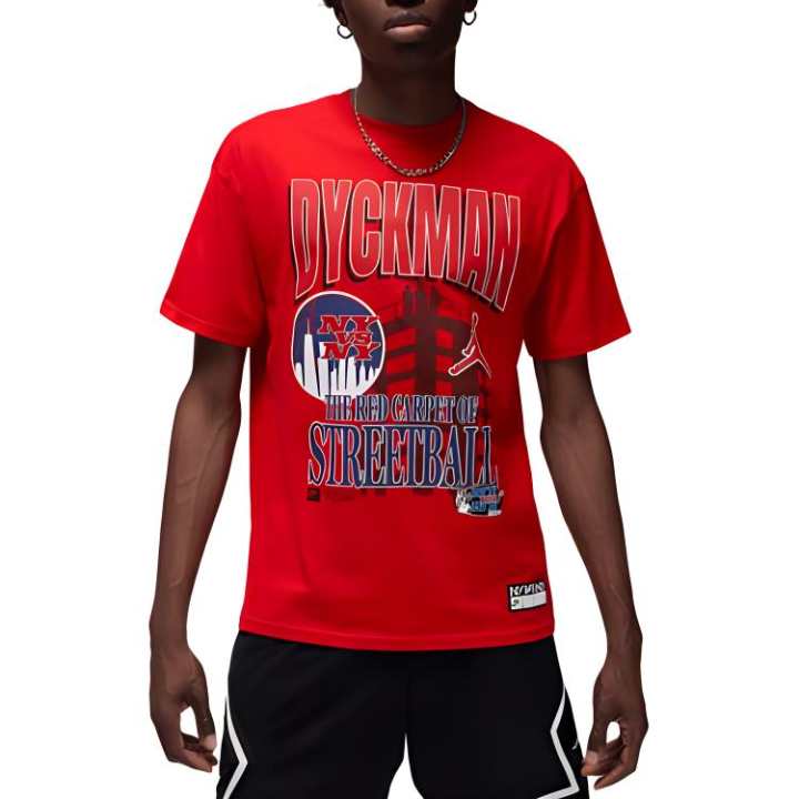 Jordan Jordan T Shirts Men's Red Crew Neck Moderate