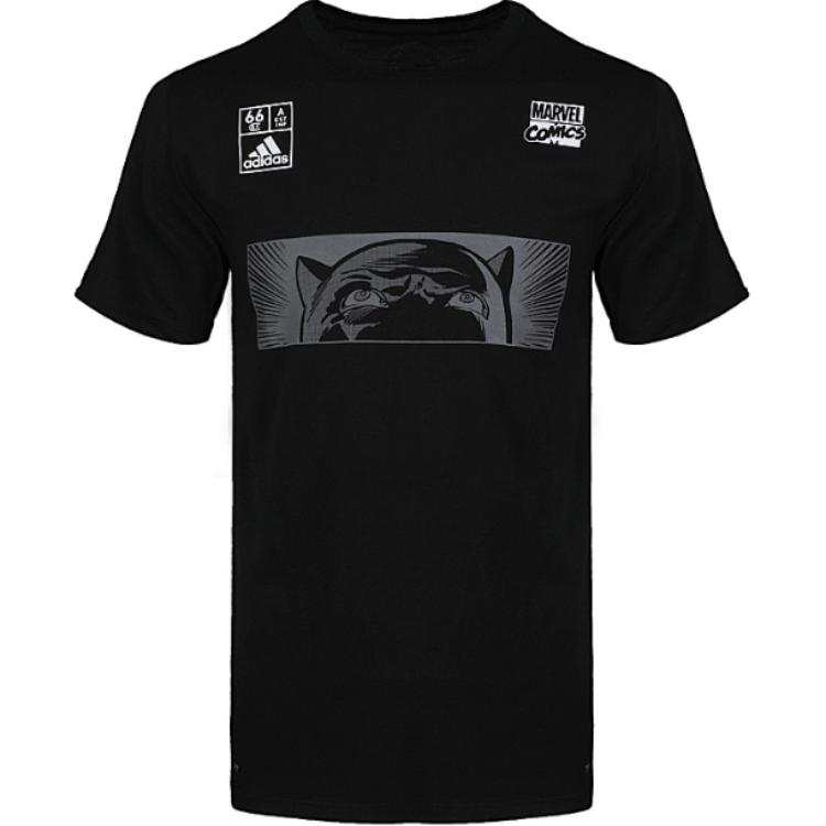 Adidas Adidas T Shirts Men's Black Crew Neck Moderate
