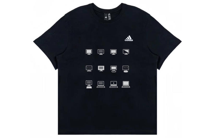 Adidas Adidas T Shirts Unisex Black Crew Neck Moderate Straight Fit