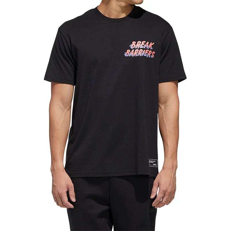Adidas Adidas T Shirts Men's Black Crew Neck Moderate