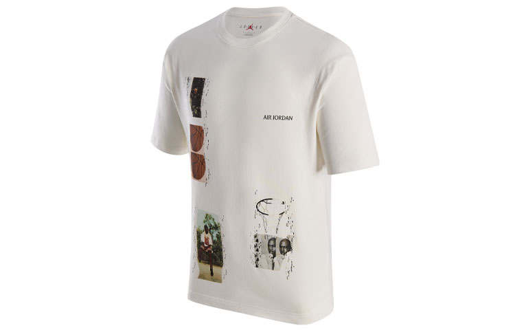 Jordan Jordan Flight T Shirts Men's Apricot Crew Neck Moderate Straight Fit
