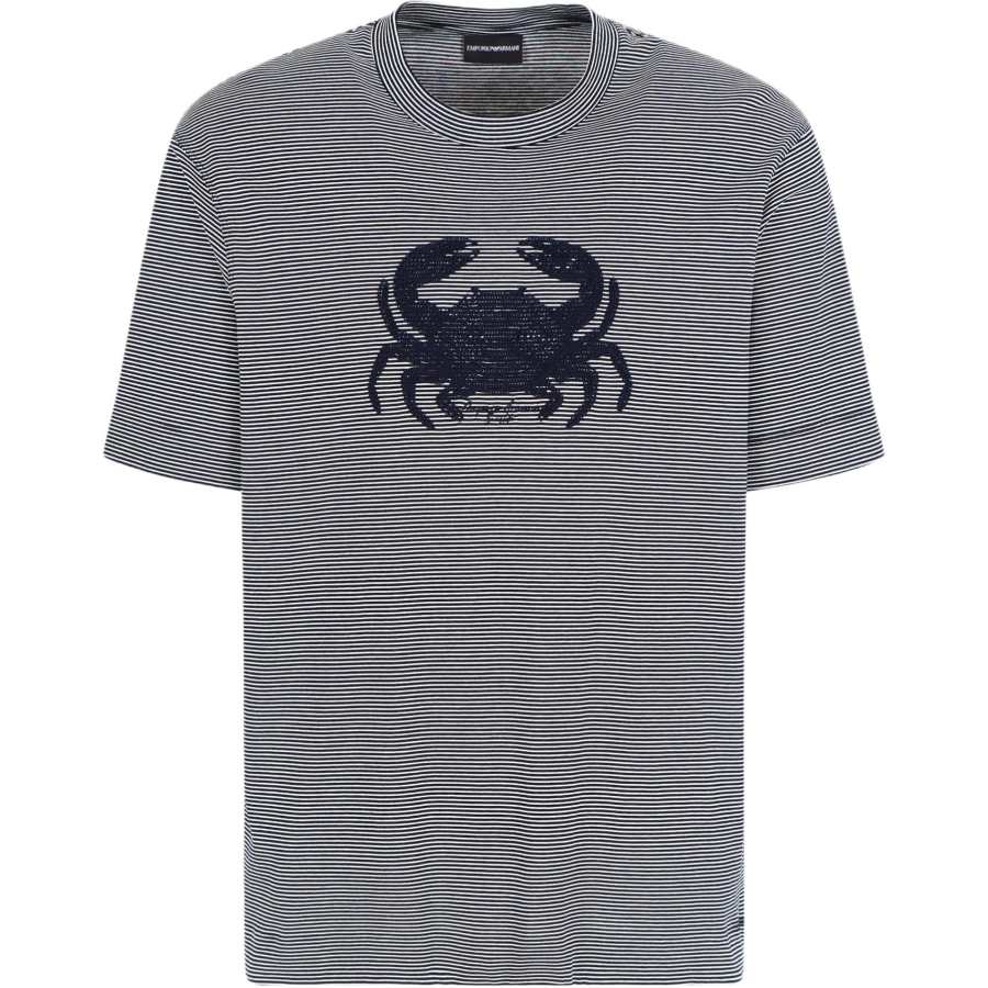 EMPORIO ARMANI Asv Milleraies Jersey T shirt With Seaside Embroidery