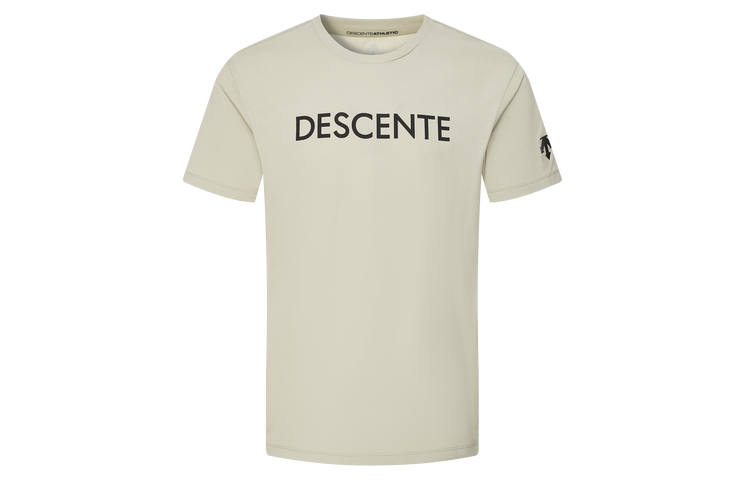 DESCENTE Training T Shirts Men's Crew Neck Moderate Straight Fit