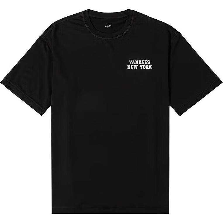 MLB New York Yankees T Shirts Unisex Black Crew Neck Moderate Straight Fit