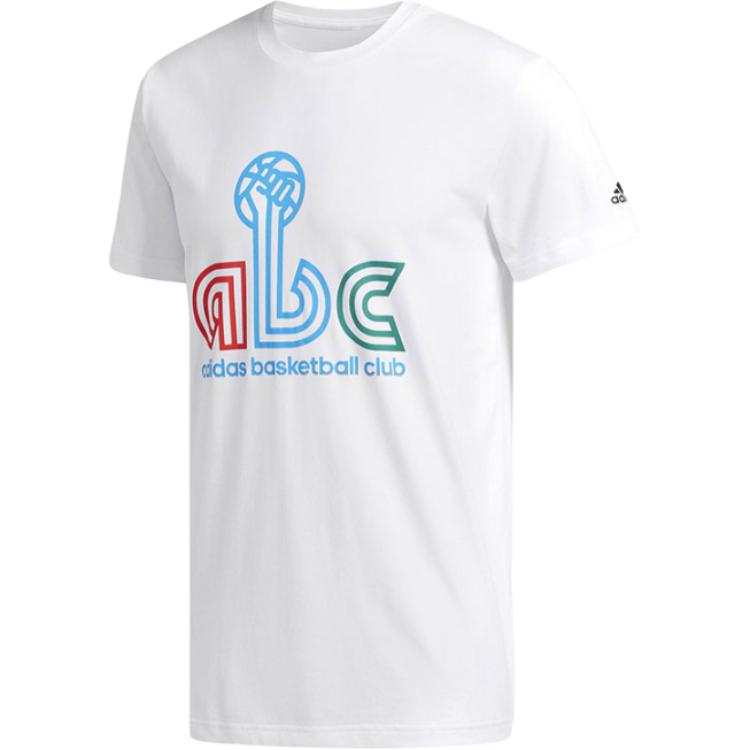 Adidas Adidas T Shirts Men's White Crew Neck Moderate