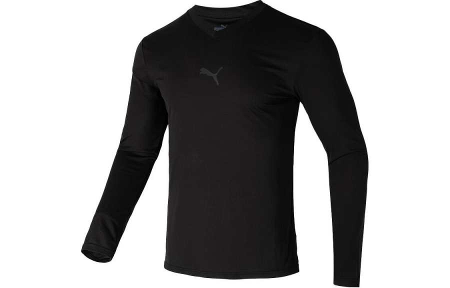 PUMA T Shirts Men's Black V Neck Moderate