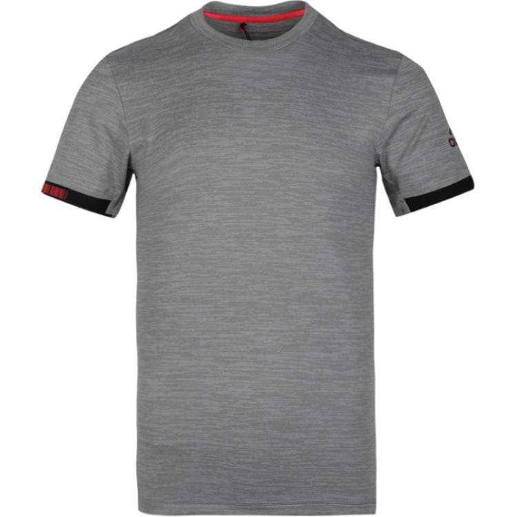 Adidas Adidas T Shirts Men's Gray Crew Neck Moderate Straight Fit