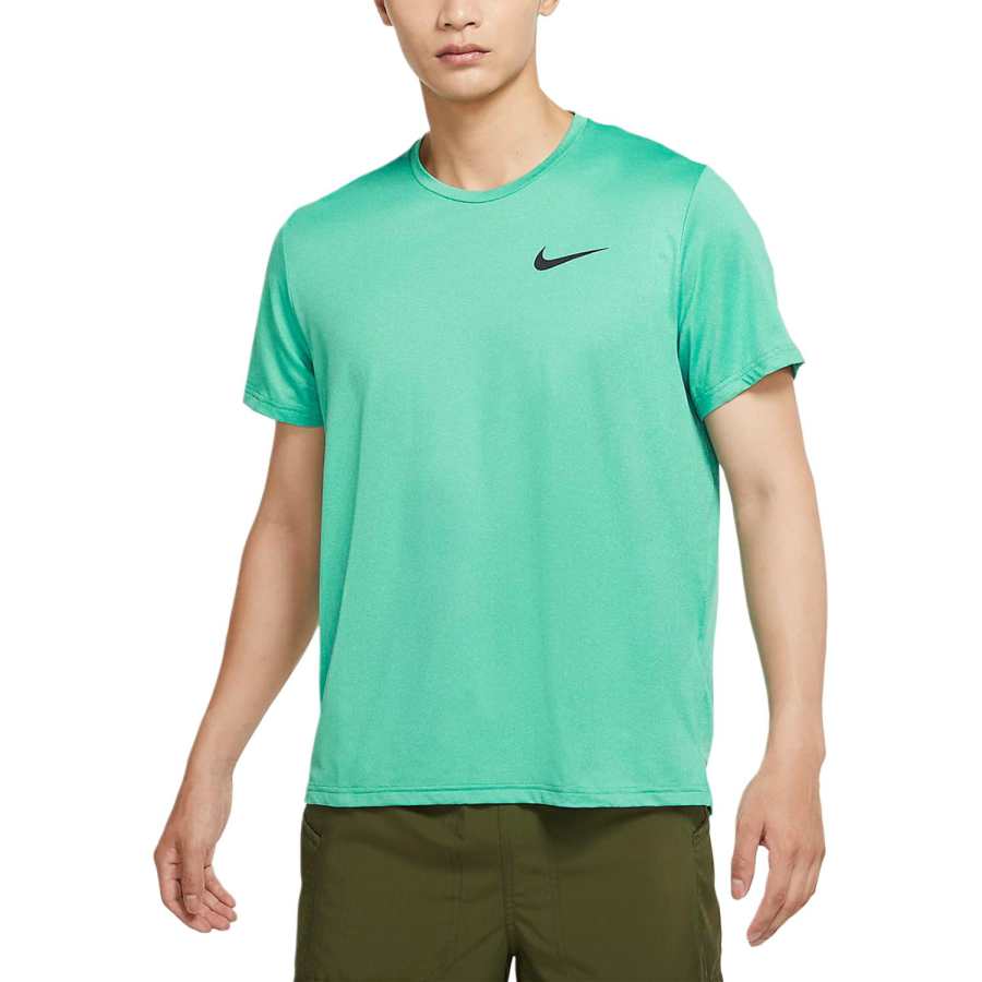 Nike Nike T Shirts Men's Lake Green Crew Neck Moderate