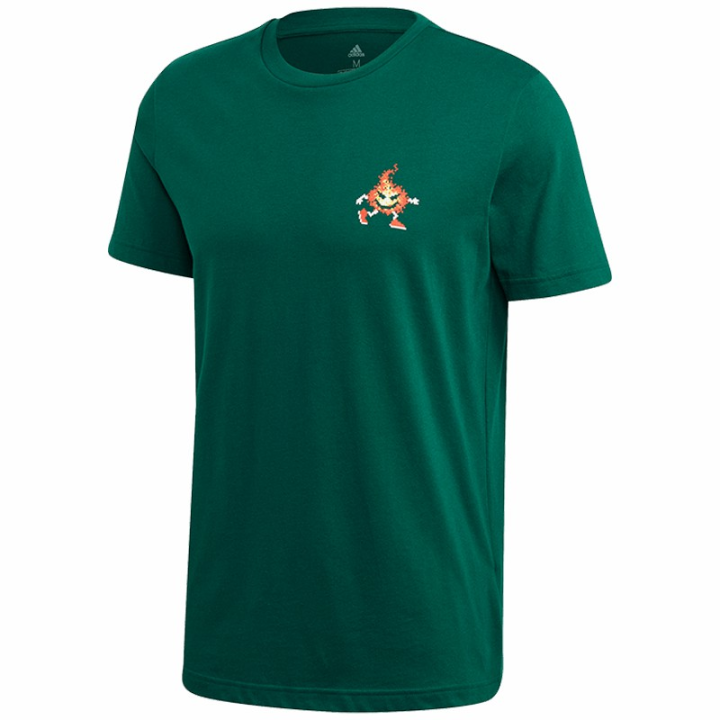 Adidas Adidas T Shirts Men's Green Crew Neck Moderate
