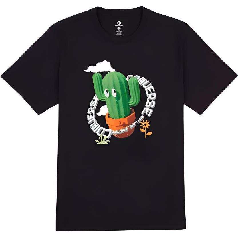 Converse Converse T Shirts Unisex Black Crew Neck Moderate