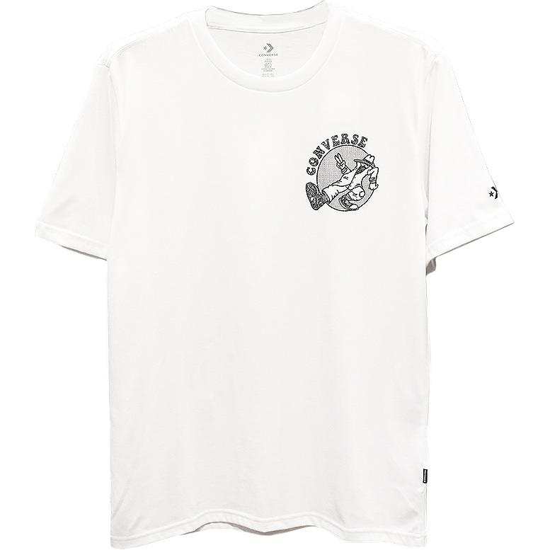 Converse Converse T Shirts Men's White Crew Neck Moderate