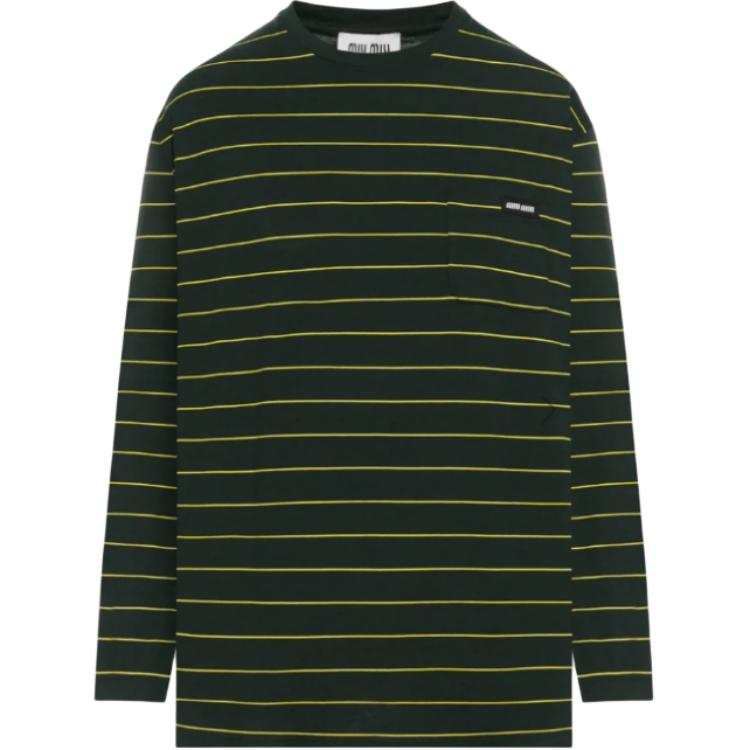 MIU MIU Long sleeved Cotton T shirt