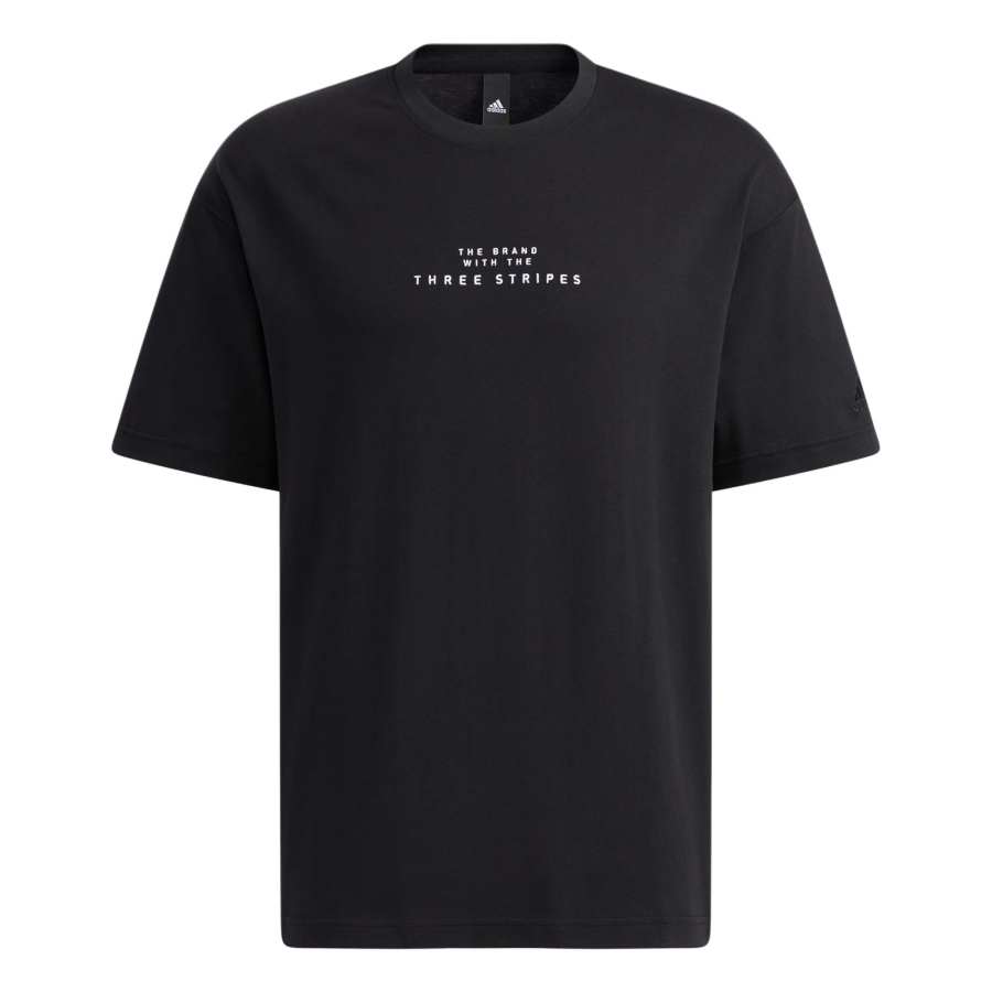 Adidas Adidas T Shirts Men's Black Crew Neck Moderate Straight Fit