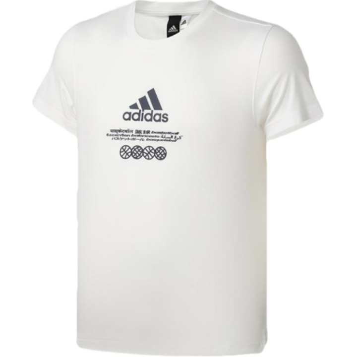 Adidas Adidas T Shirts Men's White Crew Neck Moderate