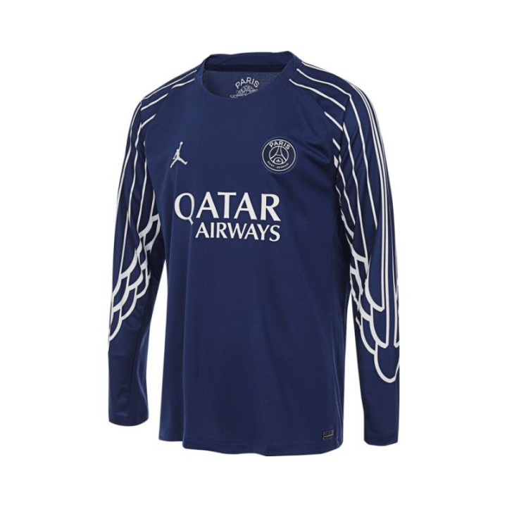 Jordan JORDAN Paris Saint Germain 2024/25 Stadium Fourth Men's JORDAN Dri FIT Soccer Replica Long Sleeve Jersey