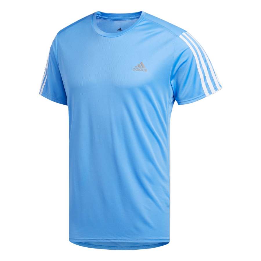 Adidas Adidas T Shirts Men's Blue Crew Neck Moderate Straight Fit