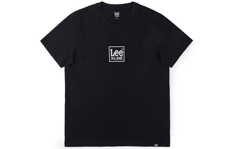 Lee T Shirts Men's Black Crew Neck Moderate Straight Fit