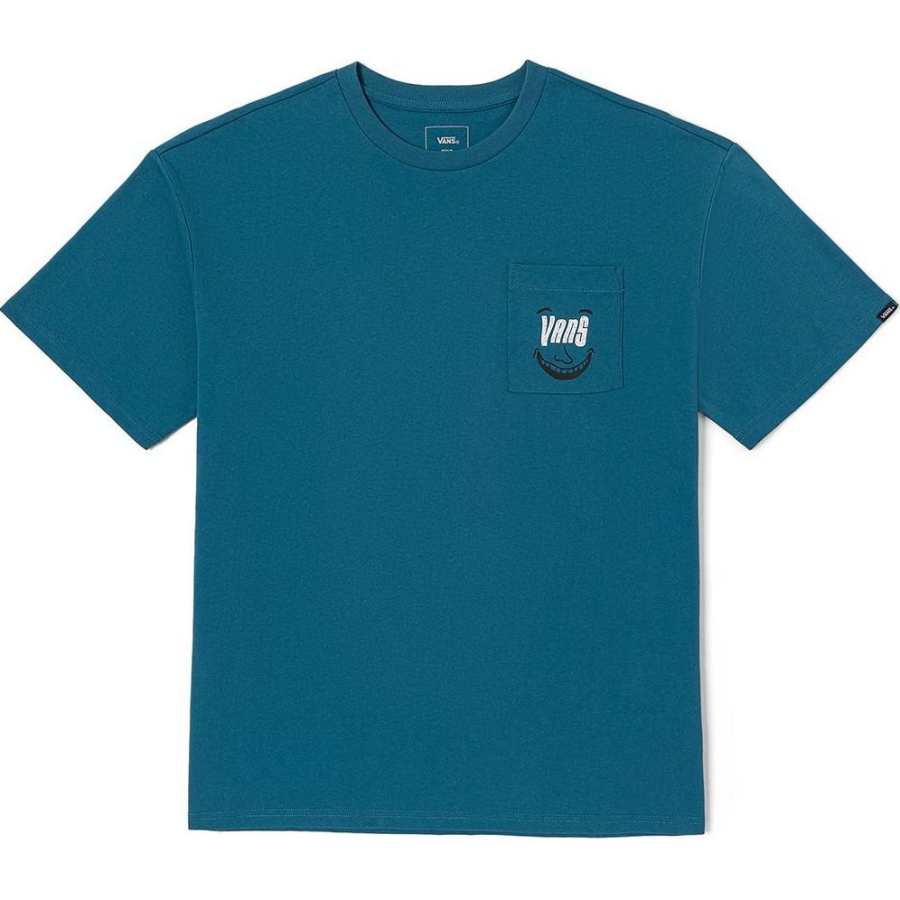 Vans Vans T Shirts Unisex Blue Crew Neck Moderate