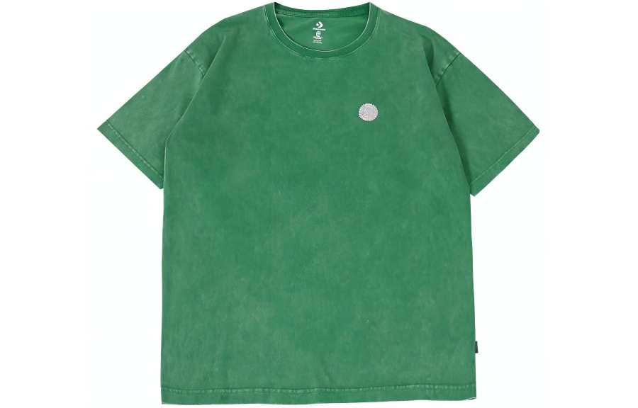 Converse T Shirts Unisex Green Crew Neck Moderate Straight Fit