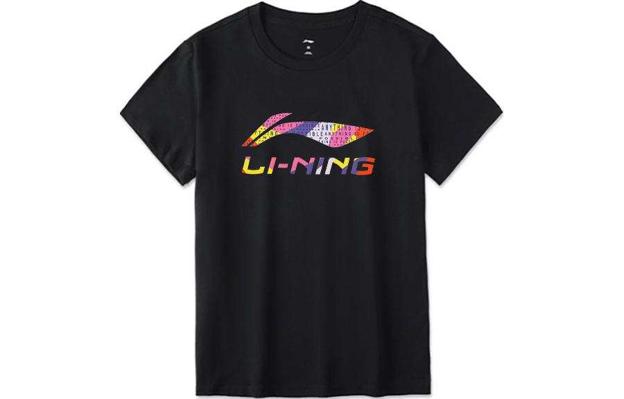 Li-Ning Li Ning T Shirts Men's Crew Neck Moderate Straight Fit